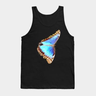 Morpho Butterfly on black Tank Top